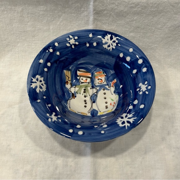SNOW COUPLE Hand Painted Collection Cereal Bowl Tabletops Unlimited 7 1/4” - Picture 2 of 6